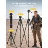 Lamicall 67″ Camera Tripod with Rapid Leg Deployment for Video Photo Vlog | 17.6LBS Max Load, Ultra Stable Tripod for Camera with Phone Holder & Carry Bag for DSLR Pocket 3/4 iPhone 17/16 Pro Max(Black)