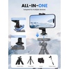 Lamicall Phone Tripod Mount Adapter with 3 Cold Shoes, Arca Port&1/4″ Screw | Aluminum Alloy, Wider Clamp Camera Phone Holder 360° Phone Stand for Video Streaming Vlogging Rig for iPhone 17-5 Smartphone