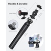 Lamicall Tripod for iPhone with Wireless Remote for iPhone Gopro Camera | Ultra-Stable, Mini Flexible Phone Stand for Recording with 1/4” Screw, Cold Shoe for Pocket 3/4 fit Travel Content Creation(NEW Upgraded – 11.60inches)