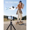 Lamicall Tripod for iPhone with Wireless Remote for iPhone Gopro Camera | Ultra-Stable, Mini Flexible Phone Stand for Recording with 1/4” Screw, Cold Shoe for Pocket 3/4 fit Travel Content Creation(11.2inches)