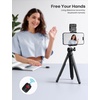 Lamicall Tripod for iPhone with Wireless Remote for iPhone Gopro Camera | Ultra-Stable, Mini Flexible Phone Stand for Recording with 1/4” Screw, Cold Shoe for Pocket 3/4 fit Travel Content Creation(NEW Upgraded – 11.60inches)