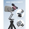 Lamicall for MagSafe Tripod Stand Ultra-Compact with 1/4″ Screw, Arca, Hook | Aluminum Magnetic Tripod for iPhone, Flexible 20x Magnet Phone Stand Gift Accessories for Women Men for iPhone 17 16 15 Black(NEW Upgraded – Dark Gray)