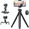 Lamicall Tripod for iPhone with Wireless Remote for iPhone Gopro Camera | Ultra-Stable, Mini Flexible Phone Stand for Recording with 1/4” Screw, Cold Shoe for Pocket 3/4 fit Travel Content Creation(NEW Upgraded – 11.50inches)