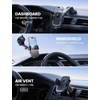 Lamicall Car Phone Holder Dashboard Vent Windshield 70 LBS Suction 3-in-1 | Thick Cases Friendly Phone Holders for Your Car, Metal Hook Mount 360° Rotation for iPhone 17 16 15 Pro Max Galaxy Smartphone(Black)