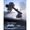 Lamicall Car Phone Holder Dashboard Vent Windshield 70 LBS Suction 3-in-1 | Thick Cases Friendly Phone Holders for Your Car, Metal Hook Mount 360° Rotation for iPhone 17 16 15 Pro Max Galaxy Smartphone(Black)