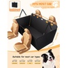 Lamicall Dog Car Seat Cover for Back Seat with Hard Bottom for Truck XL | Upgraded Anti-Ripped Back Seat Extender for Dogs, Waterproof Dog Hammock for Car with Mesh Window, Pet Backseat Protector(For Cars/ SUV/ Small Truck)