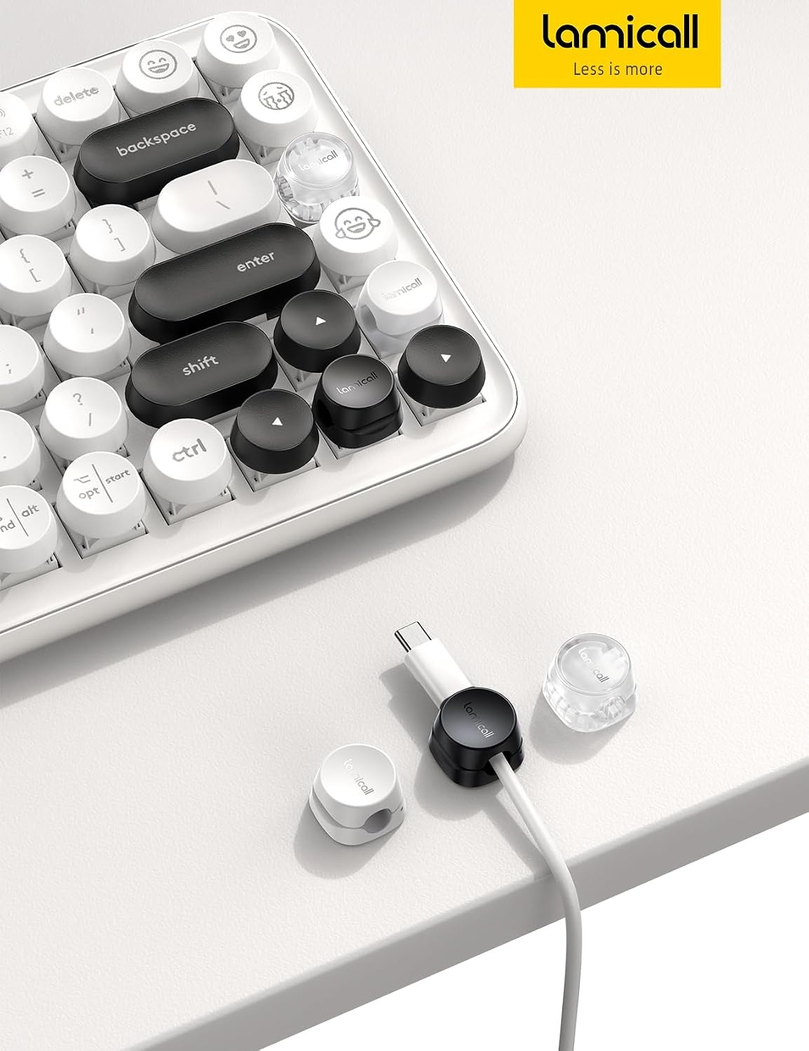 image:image10Pack Cable Spring Holder Clips Cord Organizer for Desk Lamicall Adjustable Cord Clip Wire Holder Organizer Phone USB Charger Cable Holder White Wire Holder Organizer Phone USB Charger Cable Holder Cable Management for Nightstand Wall Adhesive White12Pack 1Slot