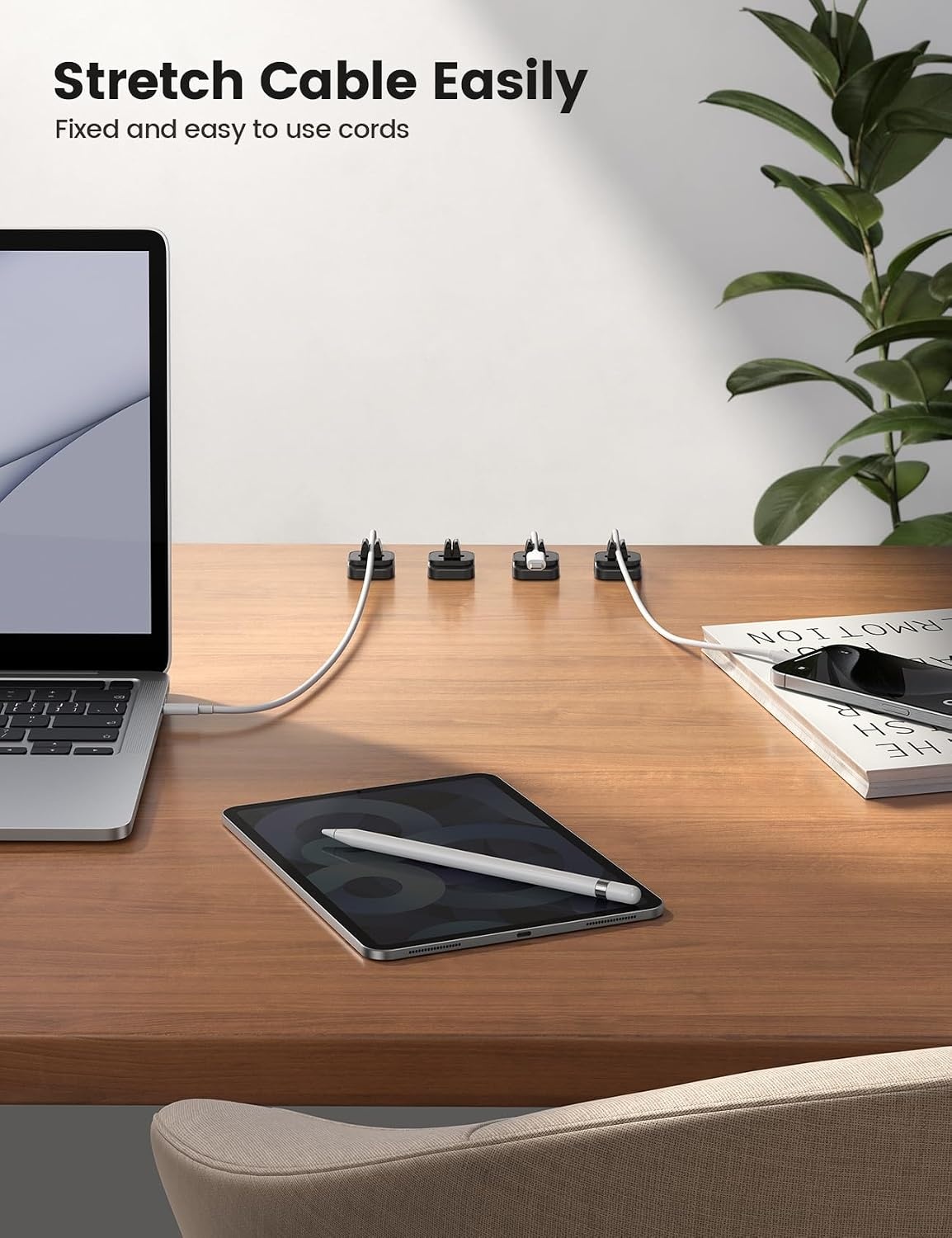 image:image5Pack Cable Spring Holder Clips Cord Organizer for Desk Lamicall Adjustable Cord Wire Holder Keeper Phone Charger Organizer Clips Wire Cable Management for Nightstand Wall Car Office Desktop NoResidue Acrylic Adhesive Phone Charger Wire Keeper Cable Management Accessories for Nightstand Home Office Wall CarBlack