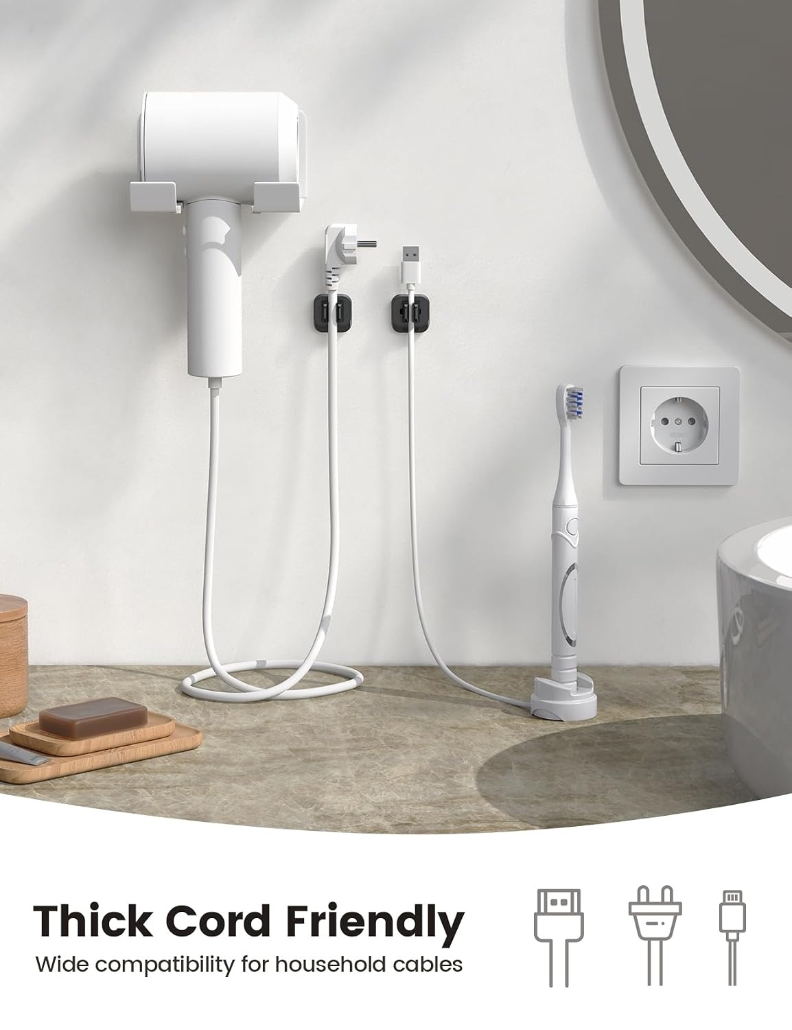 image:image5Pack Cable Spring Holder Clips Cord Organizer for Desk Lamicall Adjustable Cord Wire Holder Keeper Phone Charger Organizer Clips Wire Cable Management for Nightstand Wall Car Office Desktop NoResidue Acrylic Adhesive Phone Charger Wire Keeper Cable Management Accessories for Nightstand Home Office Wall CarBlack