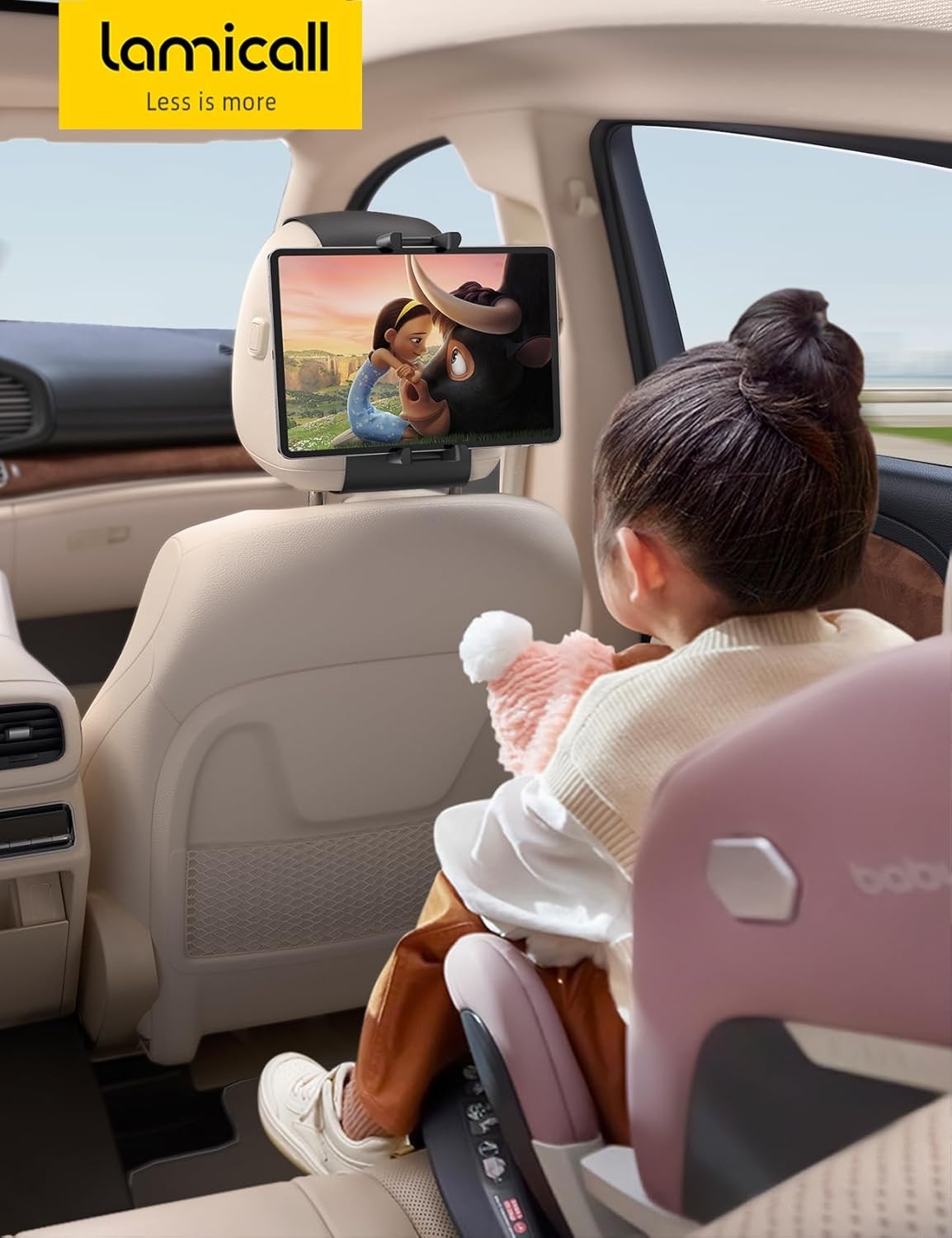 image:imageLamicall Tablet Holder for Car Headrest Thick Case Friendly 360 Rotation Car Tablet Mount for Backseat Road Trip Essentials for Kids for iPad Pro Galaxy Fire HD 6113 Tablets2 Pack