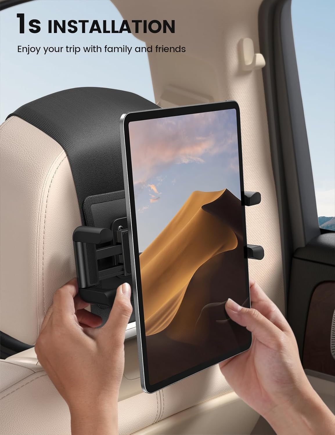 image:imageLamicall Tablet Holder for Car Headrest Thick Case Friendly 360 Rotation Car Tablet Mount for Backseat Road Trip Essentials for Kids for iPad Pro Galaxy Fire HD 6113 Tablets1 Pack