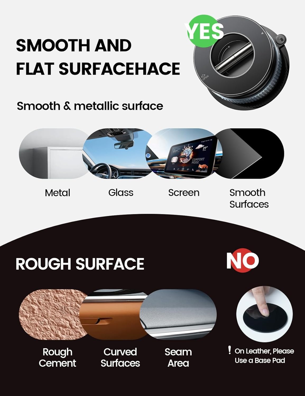 image:imageLamicall for MagSafe Car Mount 70LBS Vacuum Suction Dashboard amp Windshield 20X Magnet Car Phone Holder 360 Foldable Magnetic Phone Holders for Your Car fit iPhone 17 16 15 14 Pro Max Gift Truck BlackBlack