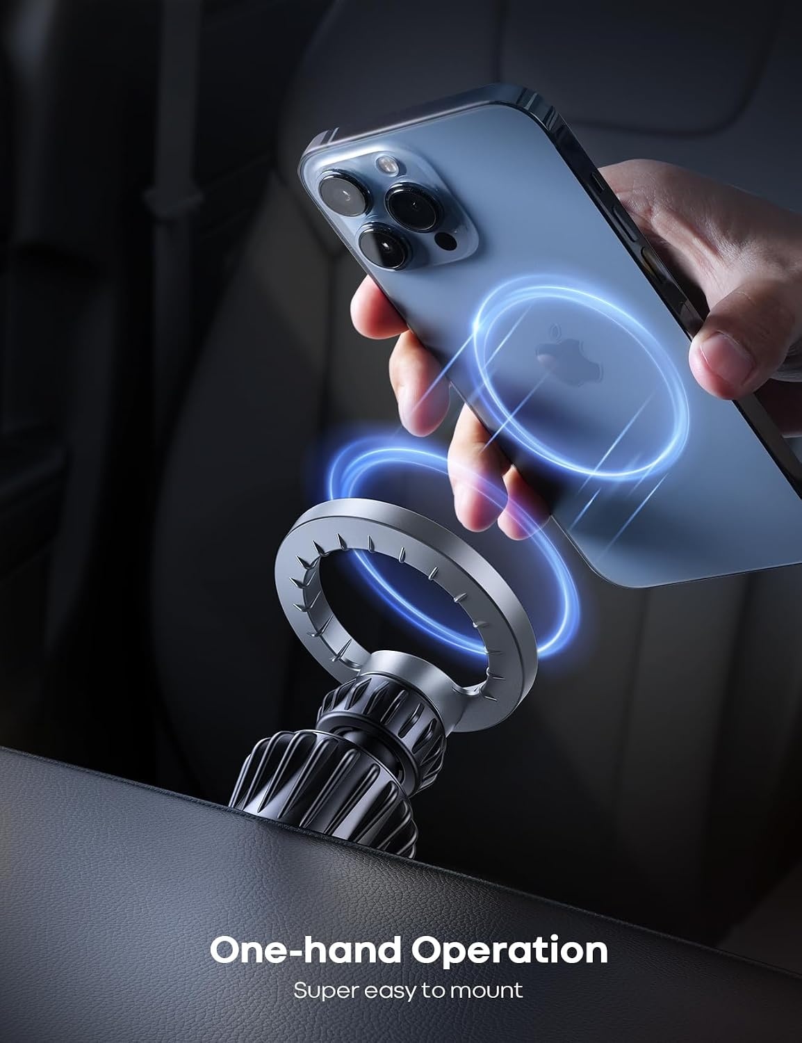 image:imageLamicall for MagSafe Car Mount Vent 20 Super Magnets Accessories for iPhone Magnetic Phone Holders for Your Car HandsFree Car Phone Holder Mount Air for Women Men Gift fit iPhone 17 16 15 Pro Max BlackNEW Upgraded Silver