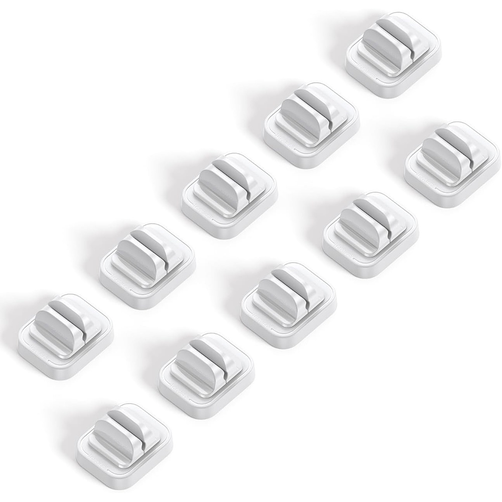 image:image10Pack Cable Spring Holder Clips Cord Organizer for Desk Lamicall Adjustable Cord Clip Wire Holder Organizer Phone USB Charger Cable Holder White Wire Holder Organizer Phone USB Charger Cable Holder Cable Management for Nightstand Wall Adhesive White1Slot10Pack
