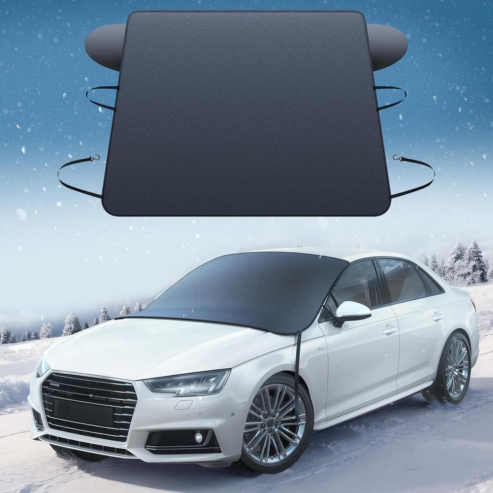 image:imageLamicall Windshield Cover for Ice Snow Magnetic 1S Snow Remove Waterproof Magnetic Fit 1S Snow Removal Ultra Waterproof Heavy Duty 800D Oxford Fabric 4X Stable SUV Winter Car Accessories Gifts