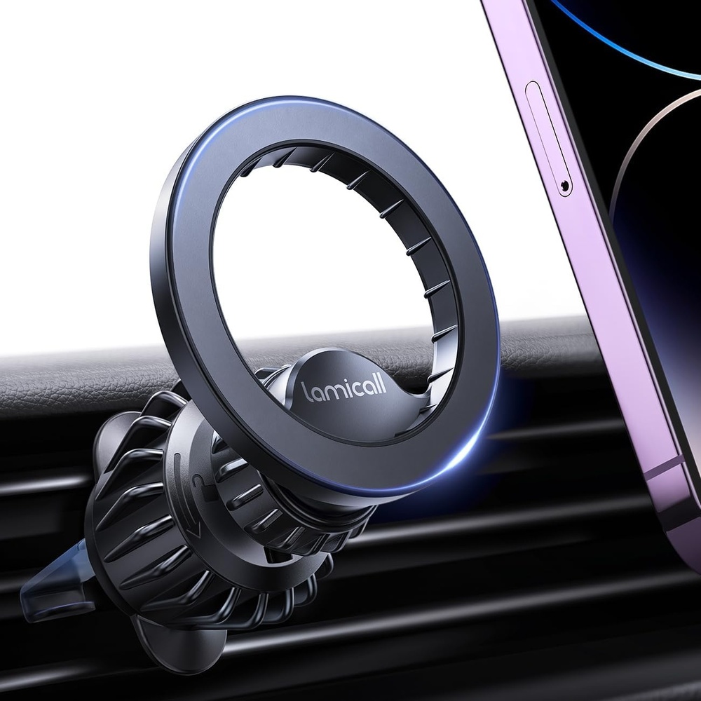image:imageLamicall for MagSafe Car Mount Vent 20 Super Magnets Accessories for iPhone Magnetic Phone Holders for Your Car HandsFree Car Phone Holder Mount Air for Women Men Gift fit iPhone 17 16 15 Pro Max BlackBlack