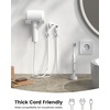 10Pack Cable Spring Holder Clips, Cord Organizer for Desk – Lamicall Adjustable Cord Clip, Wire Holder Organizer, Phone USB Charger Cable Holder, White | Wire Holder Organizer, Phone USB Charger Cable Holder, Cable Management for Nightstand Wall, Adhesive White(5Pack – Adjustable Slot)