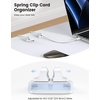 10Pack Cable Spring Holder Clips, Cord Organizer for Desk – Lamicall Adjustable Cord Clip, Wire Holder Organizer, Phone USB Charger Cable Holder, White | Wire Holder Organizer, Phone USB Charger Cable Holder, Cable Management for Nightstand Wall, Adhesive White(1Slot-10Pack)