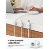 10Pack Cable Spring Holder Clips, Cord Organizer for Desk – Lamicall Adjustable Cord Clip, Wire Holder Organizer, Phone USB Charger Cable Holder, White | Wire Holder Organizer, Phone USB Charger Cable Holder, Cable Management for Nightstand Wall, Adhesive White(8Pack – 1Slot)