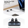 5Pack Cable Spring Holder Clips, Cord Organizer for Desk – Lamicall Adjustable Cord Wire Holder Keeper, Phone Charger Organizer Clips, Wire Cable Management for Nightstand Wall Car Office Desktop | No-Residue Acrylic Adhesive, Phone Charger Wire Keeper, Cable Management Accessories for Nightstand Home Office Wall Car(Black)