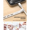 Lamicall 100Pack Reusable Cable Ties, 6-Inch Nylon Hook Loop Straps | Durable Cord Organizer Cable Management Wraps, Wire Storage for Computer PC Home Office, Travel Accessories Gadgets(White)
