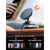 Lamicall 15W for MagSafe Car Mount Charger, 360° Wireless Car Phone Holder | Dual USB-C Ports Magnetic Phone Holder for Car, 70 LBS Vacuum Suction Phone Mount for iPhone 17 16 Pro Max Truck Jeep Black(New Upgraded – 63mm)
