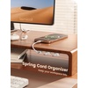 Lamicall 6 Pack Cable Clips, Compact Spring Cord Organizer Holder for Desk | Smaller, Space Saving Cable Management Clips, Nightstand Phone Charger Holder, Adhesive Wire Keeper, Desk Office Accessories(White)