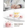 Lamicall 6 Pack Pink Rotatable Spring Cord Organizer Cable Clips | Women Girls Gift Gadget, Adhesive Cable Management for Desk Nightstand Wall, Office Home Dorm Decor, Charger Cord Holder(Sakura Pink)