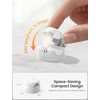 Lamicall 6 Pack Rotating Magnetic Cable Clips, Cord Organizer Holder | 1s Snap N52 Magnet Wire Management, Adhesive Phone Charger Keeper for Desk Nightstand Wall Car, Office Home Dorm Accessories(Snow White – Rotatable)