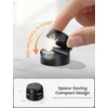Lamicall 6 Pack Rotating Magnetic Cable Clips, Cord Organizer Holder | 1s Snap N52 Magnet Wire Management, Adhesive Phone Charger Keeper for Desk Nightstand Wall Car, Office Home Dorm Accessories(Matte Black – Rotatable)