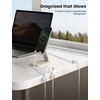 Lamicall 8 Pack Magnetic Cord Organizer, Crystal-Clear Cable Clips | N52 Magnet, Phone Charging Cord Holder, Adhesive Wire Holder for Home Office Nightstand, Christmas Organizer Accessories(- Snow White)