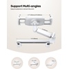 Lamicall Car Headrest Tablet Holder, 3 in 1 Extension Adjustable Arm | Tablet Car Mount for Back Seat, Gifts Road Trip Essentials for Kids, for 4.7-11″ Devices, iPad Pro Air Mini, Galaxy, Fire HD(White)