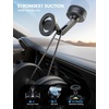 Lamicall Car Phone Holder Mount Ultra Nano Gel & 70+LBS Vacuum Suction Cup | 20X Strong Magnets 360° Phone Holders for Your Car Dashboard Windshield Car Mount for iPhone 17 16 15 Pro Max S26 S25 Black(Black)