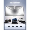 Lamicall Car Windshield Sunshade Umbrella – Foldable Car Windshield Sun Shade Cover, 5 Layers UV Block Coating, 52″x31″ Front Window Heat Insulation Protection, for Auto Sedan, SUV Windshield | Foldable Umbrella Design, 5 Layers UV Block Coating, Front Window Heat Insulation Protection, for Auto Sedan, SUV Windshield(52″x31″)