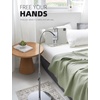 Lamicall Tablet Floor Stand Holder – Bed Gooseneck Mount for 4.7-13″ iPad | 63″ Adjustable Height, 10.6lb Ultra Stable Base,Flexible Arm for iPad Pro Air Mini, Galaxy Tab, Kindle, Phones(Silver)