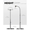 Lamicall Tablet Floor Stand Holder – Bed Gooseneck Mount for 4.7-13″ iPad | 63″ Adjustable Height, 10.6lb Ultra Stable Base,Flexible Arm for iPad Pro Air Mini, Galaxy Tab, Kindle, Phones(Black)