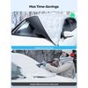 Lamicall Windshield Cover for Ice Snow, Magnetic 1S Snow Remove, Waterproof | Magnetic Fit, 1S Snow Removal, Ultra Waterproof, Heavy Duty 800D Oxford Fabric, 4X Stable, SUV Winter Car Accessories Gifts