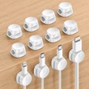 10Pack Cable Spring Holder Clips, Cord Organizer for Desk – Lamicall Adjustable Cord Clip, Wire Holder Organizer, Phone USB Charger Cable Holder, White | Wire Holder Organizer, Phone USB Charger Cable Holder, Cable Management for Nightstand Wall, Adhesive White(12Pack – 1Slot)