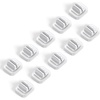 10Pack Cable Spring Holder Clips, Cord Organizer for Desk – Lamicall Adjustable Cord Clip, Wire Holder Organizer, Phone USB Charger Cable Holder, White | Wire Holder Organizer, Phone USB Charger Cable Holder, Cable Management for Nightstand Wall, Adhesive White(1Slot-10Pack)