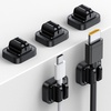 5Pack Cable Spring Holder Clips, Cord Organizer for Desk – Lamicall Adjustable Cord Wire Holder Keeper, Phone Charger Organizer Clips, Wire Cable Management for Nightstand Wall Car Office Desktop | No-Residue Acrylic Adhesive, Phone Charger Wire Keeper, Cable Management Accessories for Nightstand Home Office Wall Car(Black)