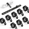 Lamicall 100Pack Reusable Cable Ties, 6-Inch Nylon Hook Loop Straps | Durable Cord Organizer Cable Management Wraps, Wire Storage for Computer PC Home Office, Travel Accessories Gadgets(Classic Black)