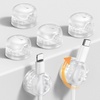 Lamicall 6 Pack Pink Rotatable Spring Cord Organizer Cable Clips | Women Girls Gift Gadget, Adhesive Cable Management for Desk Nightstand Wall, Office Home Dorm Decor, Charger Cord Holder(Transparent Clear)