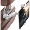 Lamicall Car Headrest Tablet Holder, 3 in 1 Extension Adjustable Arm | Tablet Car Mount for Back Seat, Gifts Road Trip Essentials for Kids, for 4.7-11″ Devices, iPad Pro Air Mini, Galaxy, Fire HD(White)