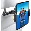 Lamicall Car Tablet Mount Headrest Holder, Kids Friendly Travel iPad Clamp | Road Trip Essentials Accessories, 1s Fast Install, 360° Rotate, Rubber Protection for 4.7-13″ iPad Pro Air Mini Fire HD(Black)