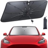 Lamicall Car Windshield Sunshade Umbrella – Foldable Car Windshield Sun Shade Cover, 5 Layers UV Block Coating, 52″x31″ Front Window Heat Insulation Protection, for Auto Sedan, SUV Windshield | Foldable Umbrella Design, 5 Layers UV Block Coating, Front Window Heat Insulation Protection, for Auto Sedan, SUV Windshield(Tesla 3/Y (2017-2026))