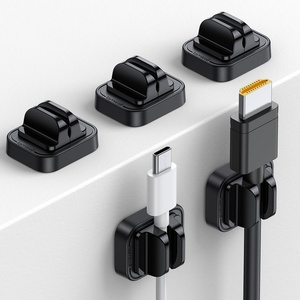 5Pack Cable Spring Holder Clips, Cord Organizer for Desk – Lamicall Adjustable Cord Wire Holder Keeper, Phone Charger Organizer Clips, Wire Cable Management for Nightstand Wall Car Office Desktop | No-Residue Acrylic Adhesive, Phone Charger Wire Keeper, Cable Management Accessories for Nightstand Home Office Wall Car(Black)
