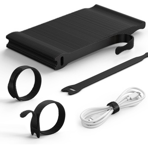 Lamicall 100Pack Reusable Cable Ties, 6-Inch Nylon Hook Loop Straps | Durable Cord Organizer Cable Management Wraps, Wire Storage for Computer PC Home Office, Travel Accessories Gadgets(Classic Black – Nylon)