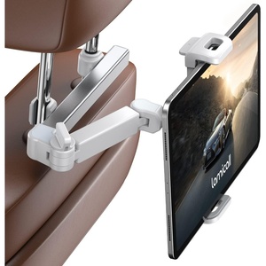 Lamicall Car Headrest Tablet Holder, 3 in 1 Extension Adjustable Arm | Tablet Car Mount for Back Seat, Gifts Road Trip Essentials for Kids, for 4.7-11″ Devices, iPad Pro Air Mini, Galaxy, Fire HD(White)