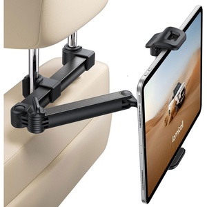 Lamicall Car Headrest Tablet Holder, Foldable Clip, Lockable | Tablet Mount for Car Backseat, Car Accessories for Kids, for iPad Pro, Air, Mini, Galaxy Tab, Fire HD, 5.4-13″ Tablets(Black)