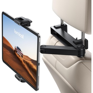 Lamicall Car Headrest Tablet Holder, Lockable Car Backseat Mount | 3 in 1 Extension Arm, Gifts Road Trip Essentials for Kids, for iPad Pro Air Mini, Fire HD, 4.7-13″ Tablets